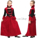Vestido de Princesa Roja Disfraz de Vampiro para Niñas