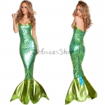 Disfraces Sirena con Top de Tubo Vestido de Halloween para Mujer