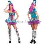 Disfraces Payaso de Circo Traje de Mago de Halloween para Mujer