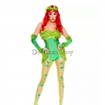 Disfraces Traje de Dríada de Elfo Verde de Halloween para Mujer