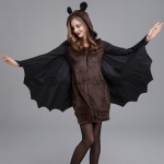 Disfraces de Murciélago Vestido con Capucha Estilo Halloween para Mujer