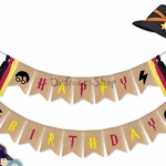 Tema de Harry Potter Tire de la Bandera Decoración de Cumpleaños