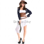 Disfraces de Pirata Estilo de Cintura de Faja Irregular de Halloween para Mujeres Adultas