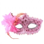Máscara de Flor de Cuero con Decoraciones de Halloween