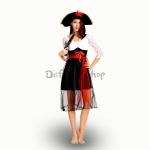 Disfraces de Pirata Femenina Sexy de Halloween Falda de Red