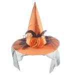 Sombrero de Bruja de Gasa con Decoraciones Halloween
