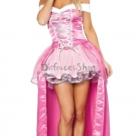 Disfraces de Princesa Vestido de Novia Rosa de Halloween para Mujer