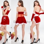 Disfraces de Navidad Ropa de Copo de Nieve de Alce Rojo Dividido Sexy