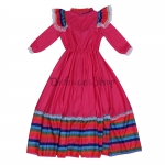 Disfraz Mexicana Rosa Roja Swing Vestido  de Niña Infantil