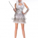 Disfraces Zombie Vestido de Novia Fantasma de la Muerte de Halloween