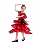 Disfraz Flamenco para Niñas Vestido de Baile Tradicional Español