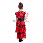 Disfraz Flamenco para Niñas Vestido de Baile Tradicional Español