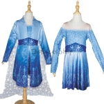 Disfraz Frozen Vestido de Princesa Elsa Cosplay para Niña
