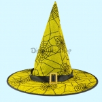 Sombrero de Mago con Patrón de Tela de Araña de Decoraciones de Halloween