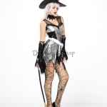 Disfraces Bruja Imitación de Cuero Estampado en Caliente de Halloween