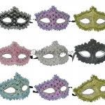 Máscara de Cuero de Diamantes de Imitación de Encaje de Decoraciones de Halloween