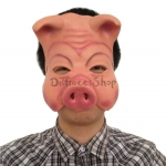 Máscara de Cerdo de Media Cara con Decoraciones de Halloween
