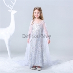 Disfraces Princesa Elsa de Hielo y Nieve Vestido de Halloween