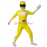 Disfraces de Power Ranger Amarillo para Niños en Spandex - Personalizado
