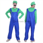Disfraces Mario Plumber Overol de Halloween para Hombre