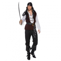 Disfraces Piratas del Caribe Estilo Esqueleto de Halloween para Hombre