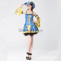 Disfraces Piratas Caribeños de Lujo Vestido de Reina de Temperamento de Halloween