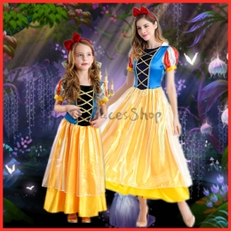 Disfraces  de la Princesa de Disney Blanco como la Nieve Adulto Reina los Niños Vestido de Princesa de la Familia
