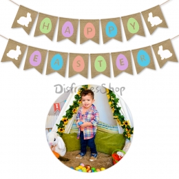 Conejo Zanahoria Tire de la Bandera Decoraciones de Pascua