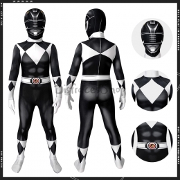 Disfraces de Spandex de Power Ranger Negro para Niños - Personalizado