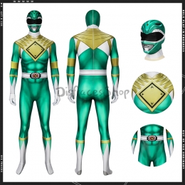 Disfraz de Power Rangers Ranger Blanco Verde - Personalizado