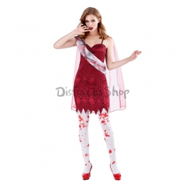Disfraces Vampiro Sangriento Etiqueta Señorita Uniforme de Terror Halloween