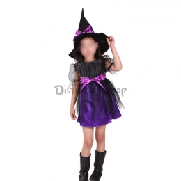 Disfraz de Bruja Infantil Hilo de Red Púrpuro