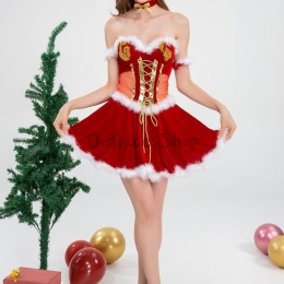Disfraces Tube Top Navidad Falda Sexy Halloween