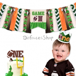 Tema de Rugby Tire de la Bandera Decoración de Cumpleaños