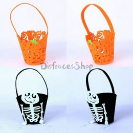 Bolsa de Tela No Tejida con Suministros de Halloween