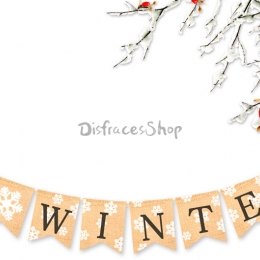 Los Copos de Nieve de Invierno Tirán de la Bandera Decoraciones de Navidad