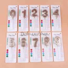 Pastel Número Vela Cumpleaños Decoración