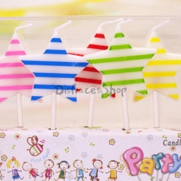 Vela Pentagrama Rayas Decoración Cumpleaños