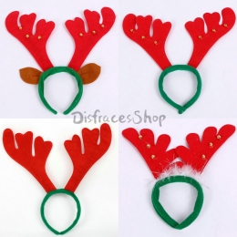 Adornos Navideños Cornamenta Tocado de Plumas