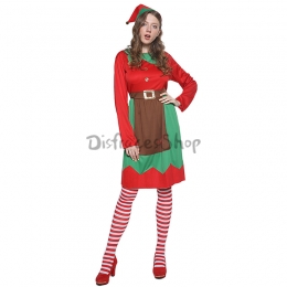 Disfraces Navideño Combinación de Duende  Pareja de Halloween