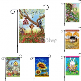 Impresión de Pájaros de Banderas de Jardín