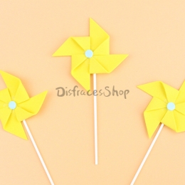 Tarjeta de Inserción de Molino de Viento de Pastel de Decoración de Cumpleaños