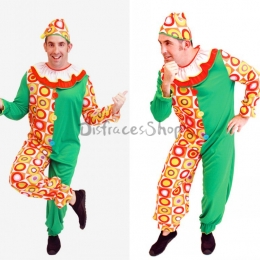 Disfraz de Payaso de Bricolaje Círculo de Color Verde