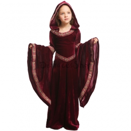 Disfraz de Vampiro Medieval Vino Rojo para Niña