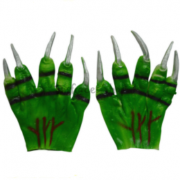 Guantes de Demonio Verde Decoraciones de Halloween
