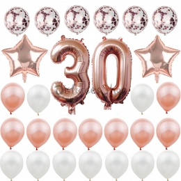 Número Conjunto de Globos con Lentejuelas Globos de Cumpleaños