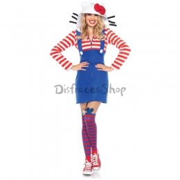 Disfraces de Payaso Falda de Cinturón de Rayas Linda de Halloween