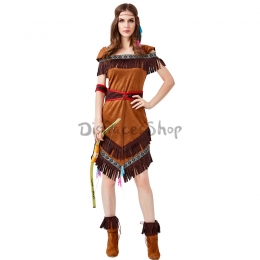 Disfraces Aborigen Archer Tassel de Halloween para Mujer