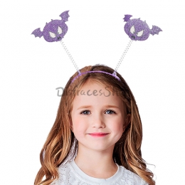 Accesorios de Halloween Diadema de Murciélago Diablo Morado