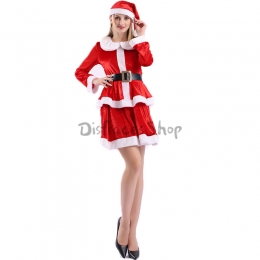 Disfraces de Navidad Traje de Cuatro Piezas de Manga Larga